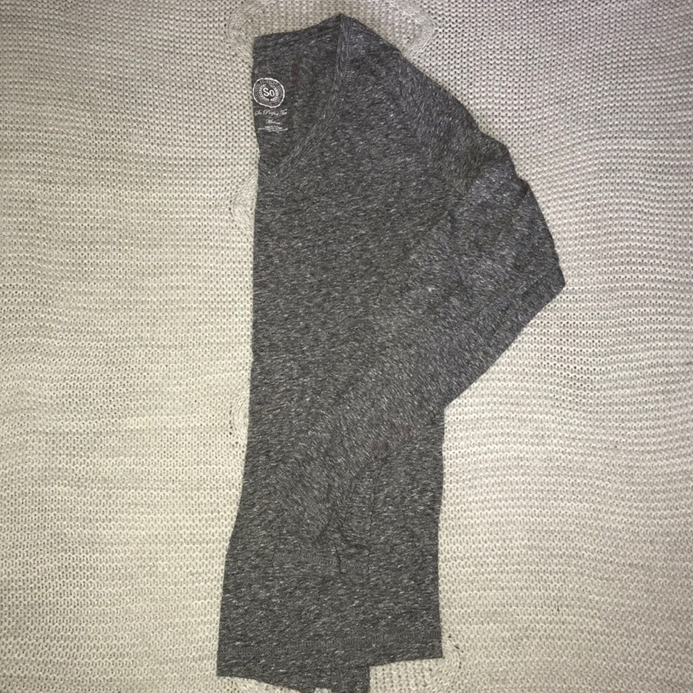 SO long sleeve v-neck tee
